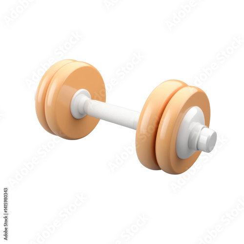 Weightlifting training equipment gym fitness gear indoor close-up. Isolated on transparent background, png.