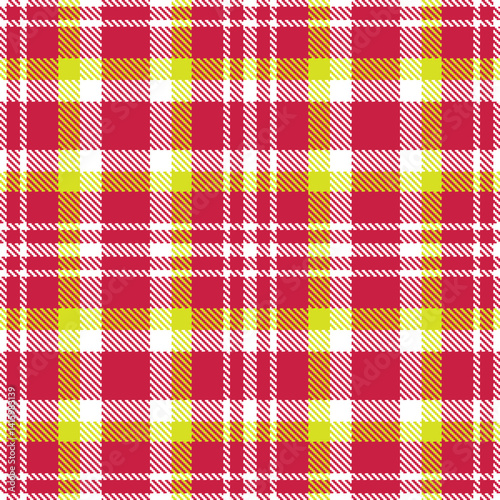Wallpaper Mural Plaid pattern seamless. Dusky white & Classic rose red Tartan Fabric Design.  Torontodigital.ca