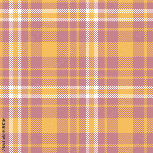 Fire butterscotch and Smoky old rose Seamless Tartan Fabric Design