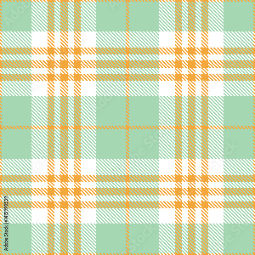 Iridescent butterscotch and Bright white Seamless Tartan Fabric Design