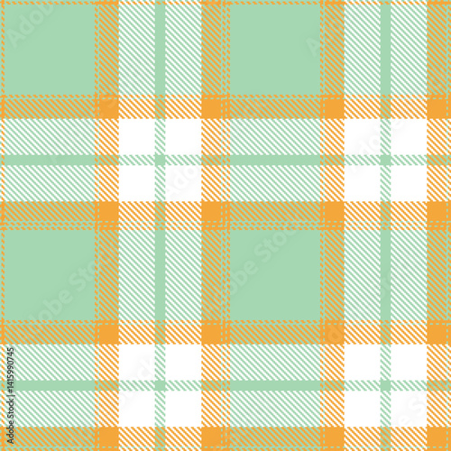 Plaid pattern seamless. Dark hospital green & Dusty butterscotch Tartan Fabric Design. 