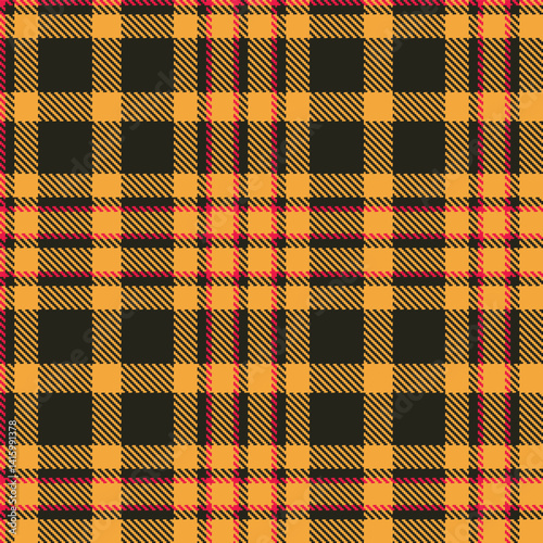 Pastel charcoal and Metallic butterscotch Seamless Tartan Fabric Design
