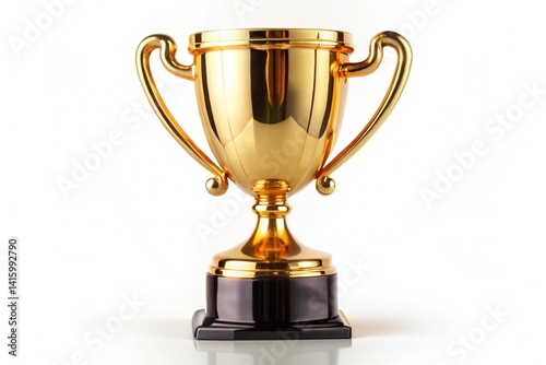 Wallpaper Mural Elegant golden winners trophy with a polished finish and stylish handles, set on a black pedestal, ready for recognition or award ceremony Torontodigital.ca