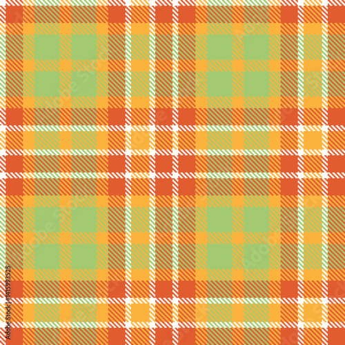 Traditional Seamless Tartan featuring Pastel butterscotch and Dusty white Fabric Design