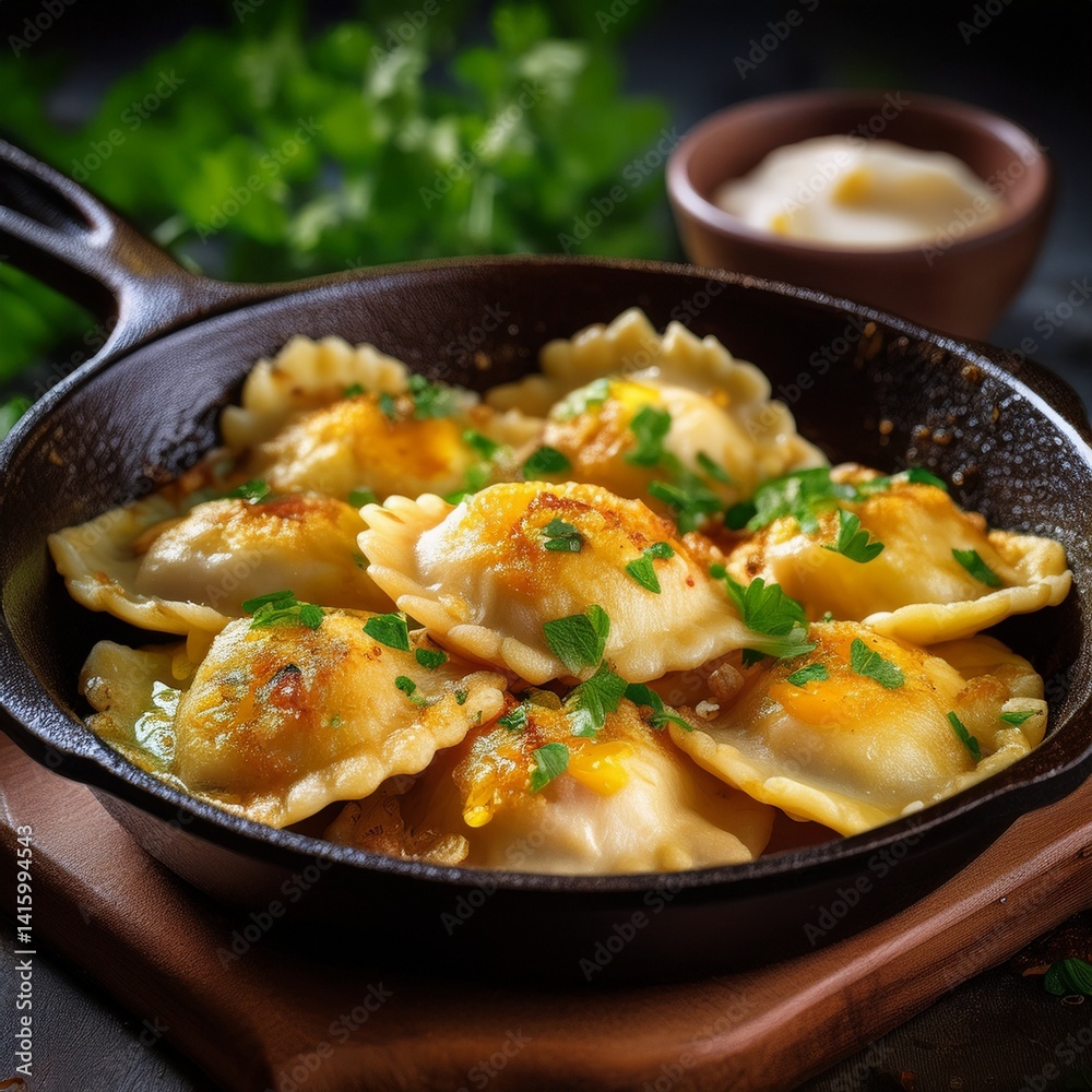 Schwäbische Maultaschen mit Ei und Zwiebeln Schwäbische Maultaschen mit Ei und Zwiebeln