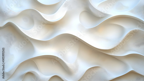 Wallpaper Mural Elegant cream wave texture background abstract soft design surface Torontodigital.ca
