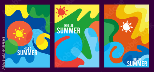 summer time poster template collection