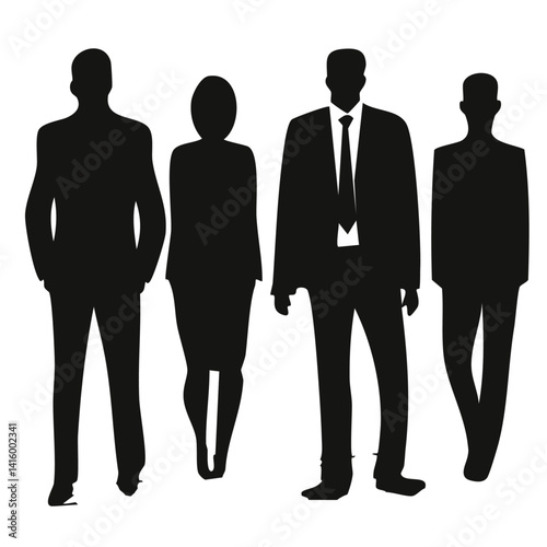 Obraz na płótnie silhouettes of business people vector design w salonie