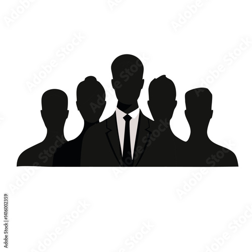 Obraz na płótnie set of people icons silhouettes of business people vector design w salonie
