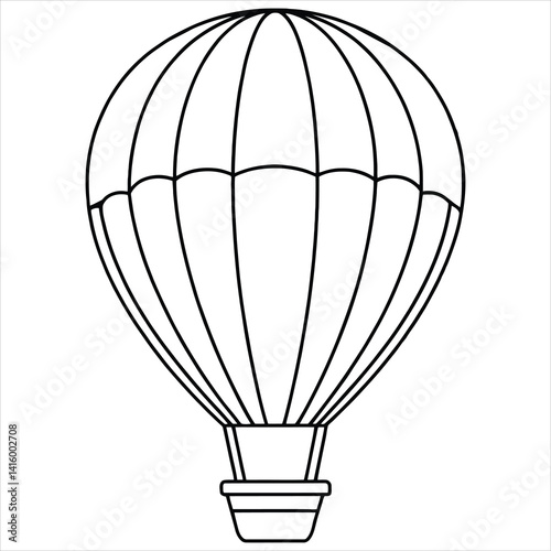Hot Air Balloon Coloring Page for Kids