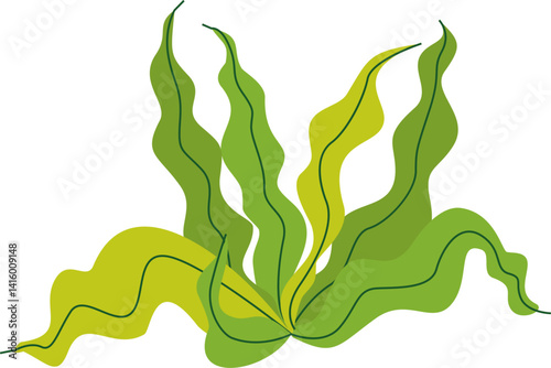 Green Seaweed Illustration