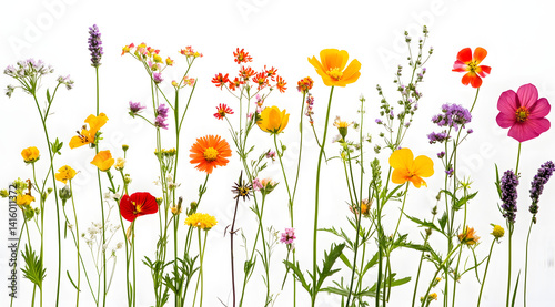 collection of flower on white background,isolated on white,clip art
