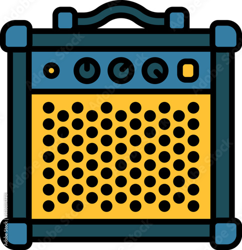 amplifier illustration on a white background   
