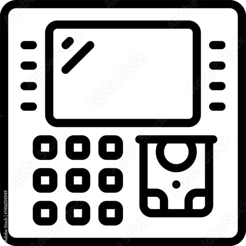 atm machine illustration on a white background     