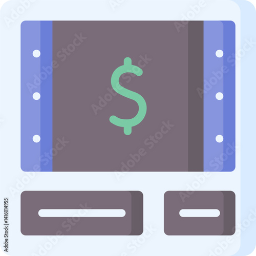 atm machine illustration on a white background     