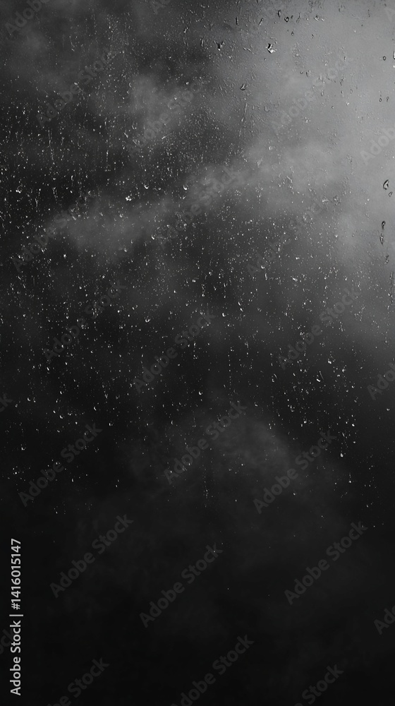 Raindrops on Dark Surface with Cloud Background Raindrops on Dark Surface with Cloud Background