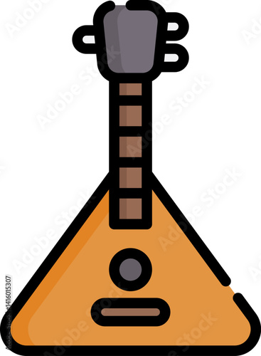 balalaika illustration on a white background    