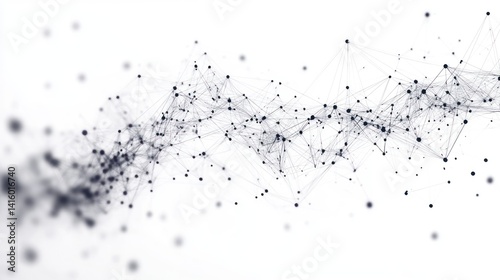 Abstract polygonal structure representing connectivity and data visualization