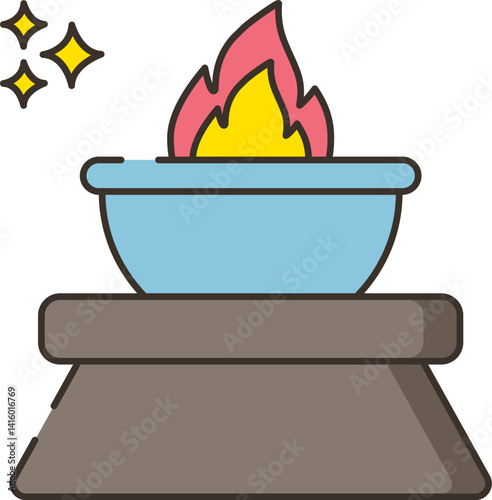 brazier illustration on a white background  