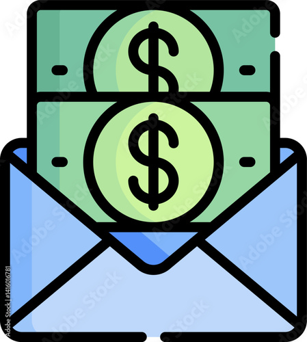 bribe illustration on a white background  
