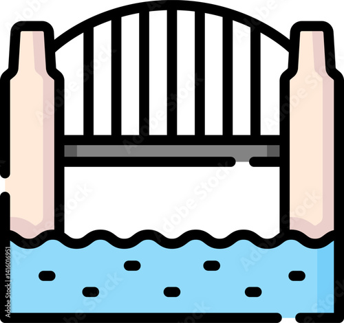 bridge illustration on a white background 
