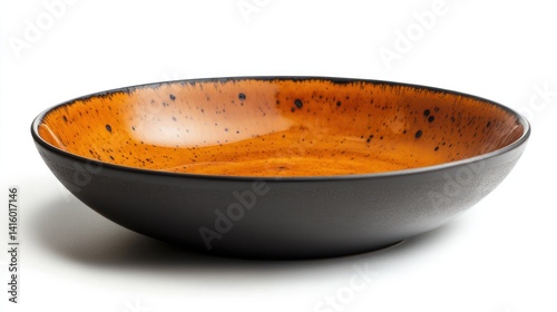 Rustic charm captured in an earthenware bowl with warm tones and earthy speckles