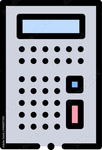 calculator illustration on a white background 
