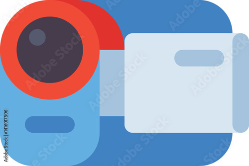 camcorder illustration on a white background     