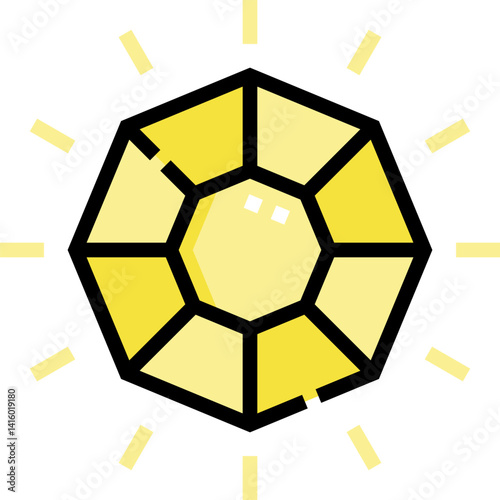 citrine illustration on a white background   