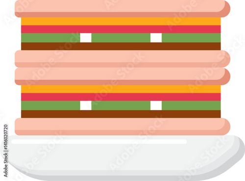 cuban sandwich illustration on a white background     