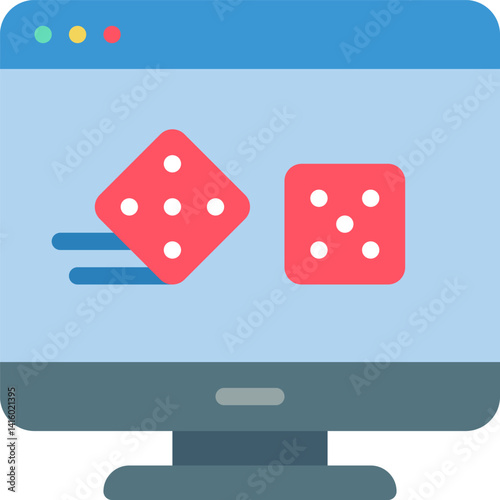 desktop computer illustration on a white background     
