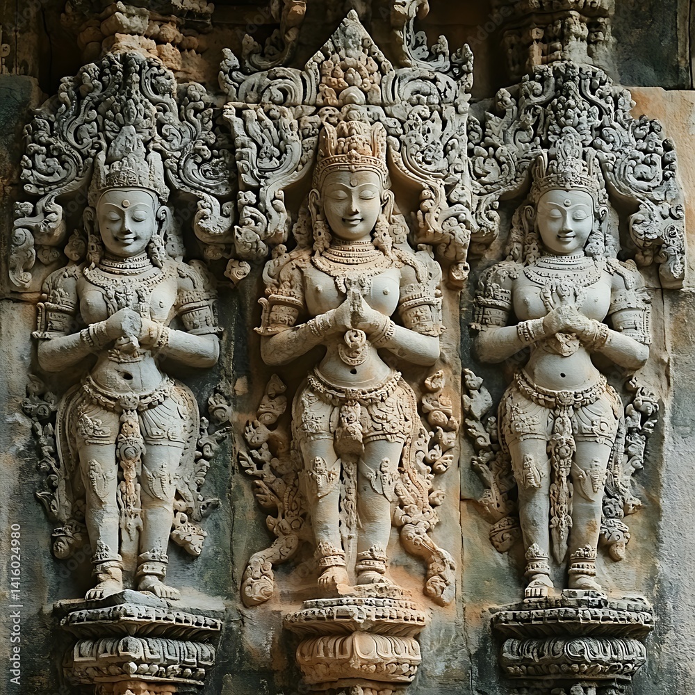 custom made wallpaper toronto digitalChennakeshava Temple Intricate Carvings Three Deities Belur Karnataka India Photo