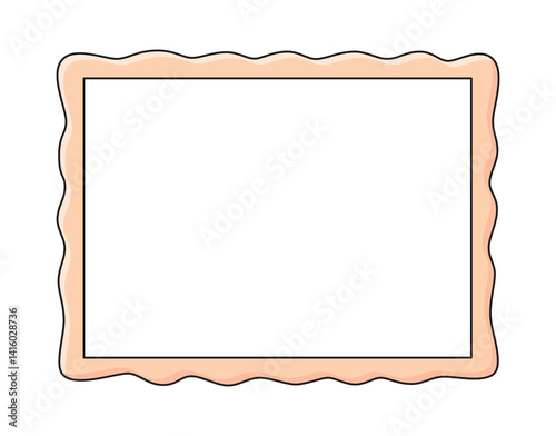 Wooden decorative frame isolated vector illustration