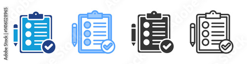 Organized icon set multiple style collection