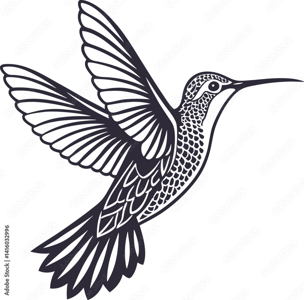 Obraz premium vector illustration of a bird