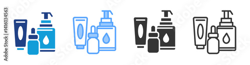 Cosmetic Product icon set multiple style collection
