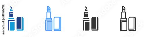 Lipstick icon set multiple style collection