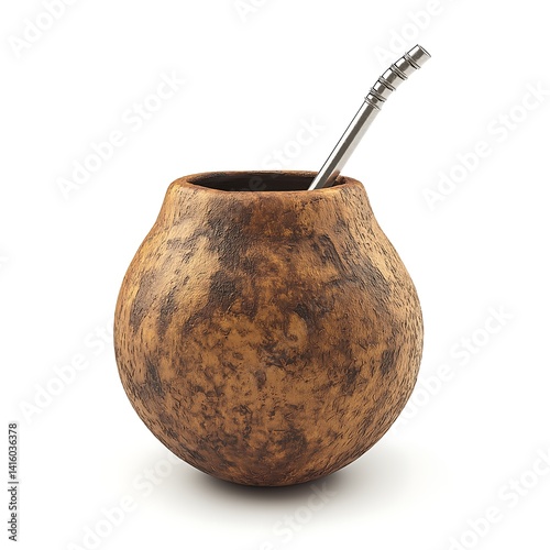 mate in gourd with metal straw