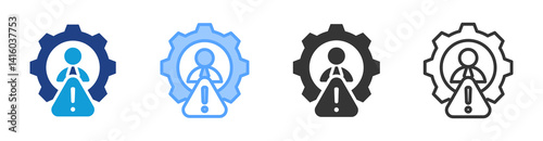 Crisis Management Blue Icon
