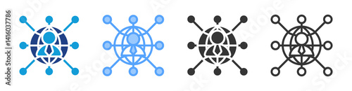 Networking Blue Icon