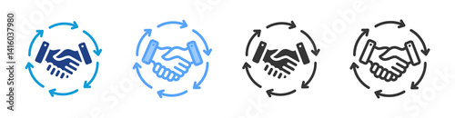 Partnership Blue Icon