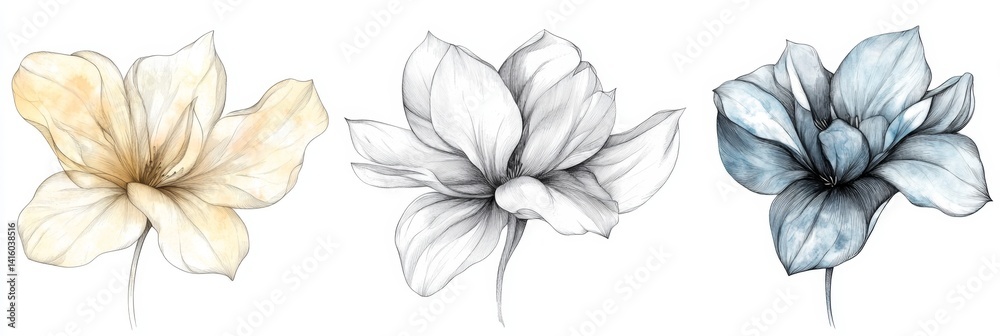 Obraz premium Delicate Floral Illustrations