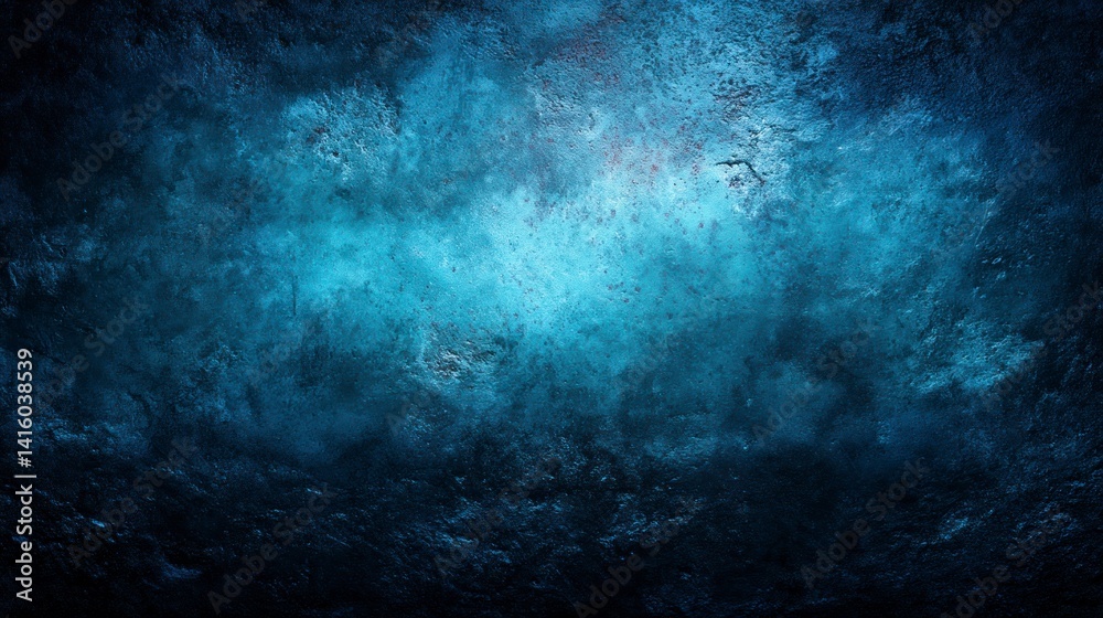 Obraz premium Dramatic Grunge Texture Background in Shades of Blue and Black