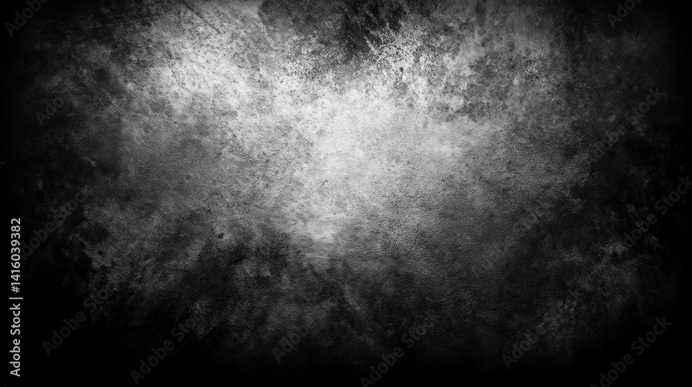 Fototapeta premium Dark Concrete Texture Background with White Highlight for Grunge Designs