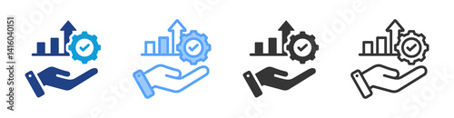 Execution icon set multiple style collection