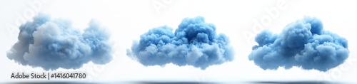 Floating clouds in a bright sky