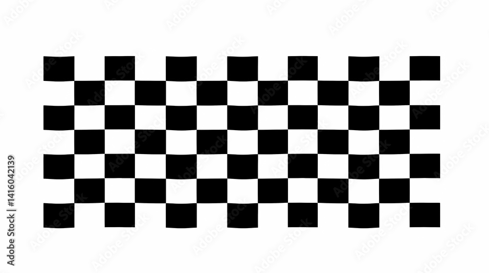A black and white checkered pattern, vector graphic design asset sheet, white background, Generative AI illustrations. A black and white checkered pattern, vector graphic design asset sheet, white background, Generative AI illustrations.