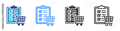 Orders icon set multiple style collection