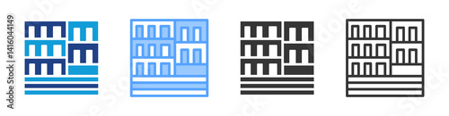 Display icon set multiple style collection