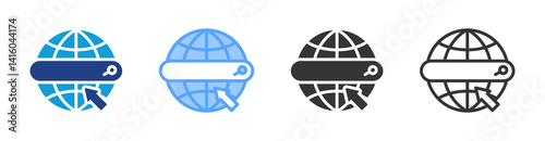 Website icon set multiple style collection